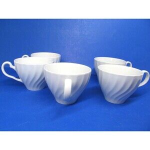 Johnson Brothers Regency Vintage White Cups Only No Saucers Set Of 5